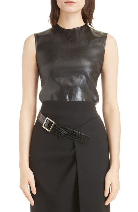 Givenchy Faux Leather Tank Top 